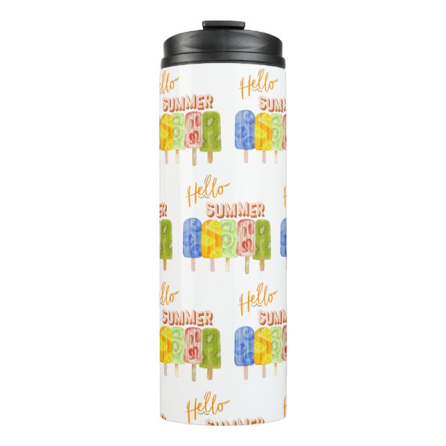 Garrafa Térmica oi, sorvete de verão (Frente)