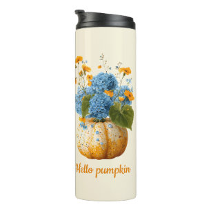 Garrafa Térmica Olá Pumpkin Floral Halloween
