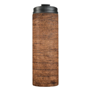 Garrafa Térmica Old grunge dark textured wooden background, The su