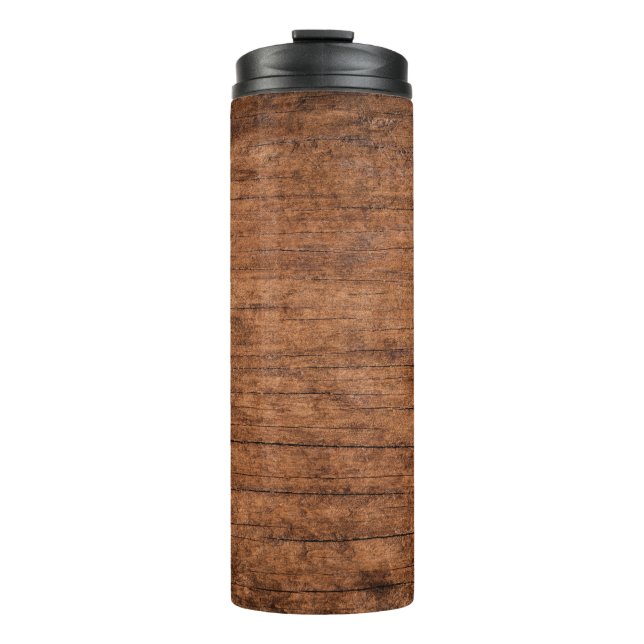 Garrafa Térmica Old grunge dark textured wooden background, The su (Frente)