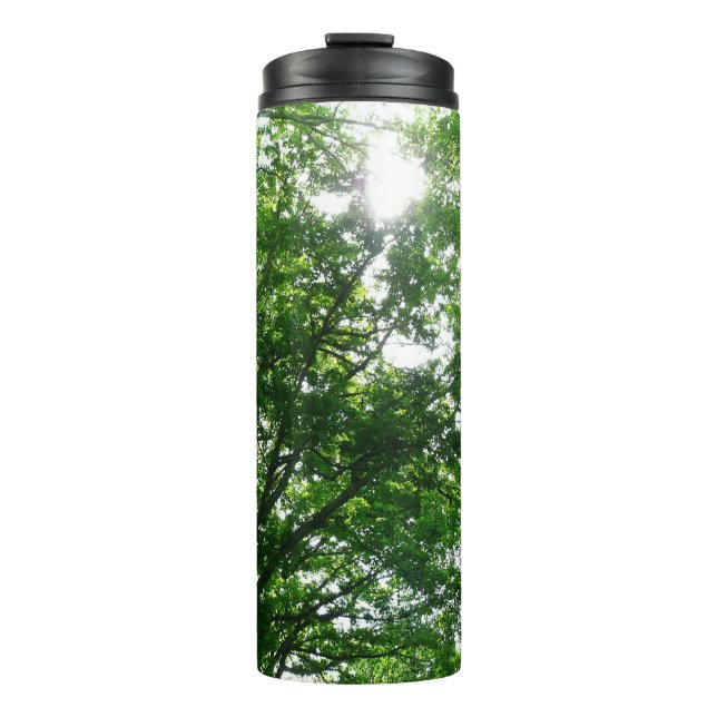 Garrafa Térmica Olhando para as Árvores de Verão (Frente)