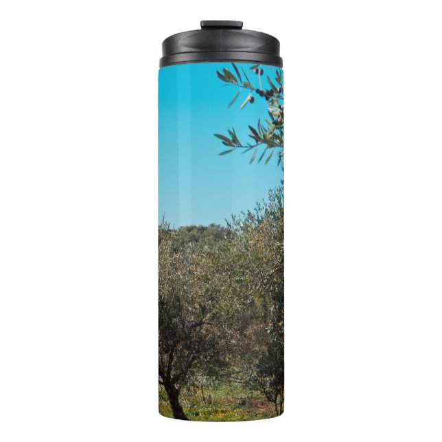 Garrafa Térmica Oliveiras na paisagem apuliana no outono. ag (Frente)