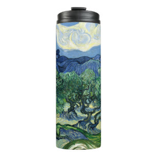 Garrafa Térmica Oliveiras Paisagem Montanhosa de Vincent Van Gogh