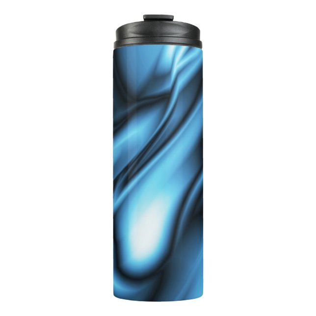 Garrafa Térmica Onda de Seda Azul (Frente)