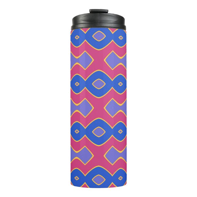 Garrafa Térmica Onda Espumante Azul Rosa (Frente)
