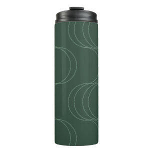 Garrafa Térmica Ondas de Calma Verde Musgo Oliva Profundo