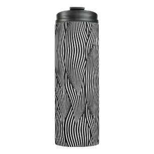Garrafa Térmica Ondas decorativas decorativas sem costura, pétalas