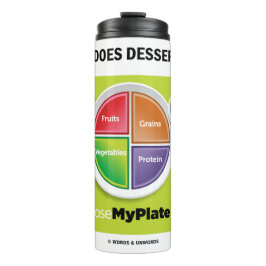Garrafa Térmica Onde Dessert Ajustado? Humor da MyPlate