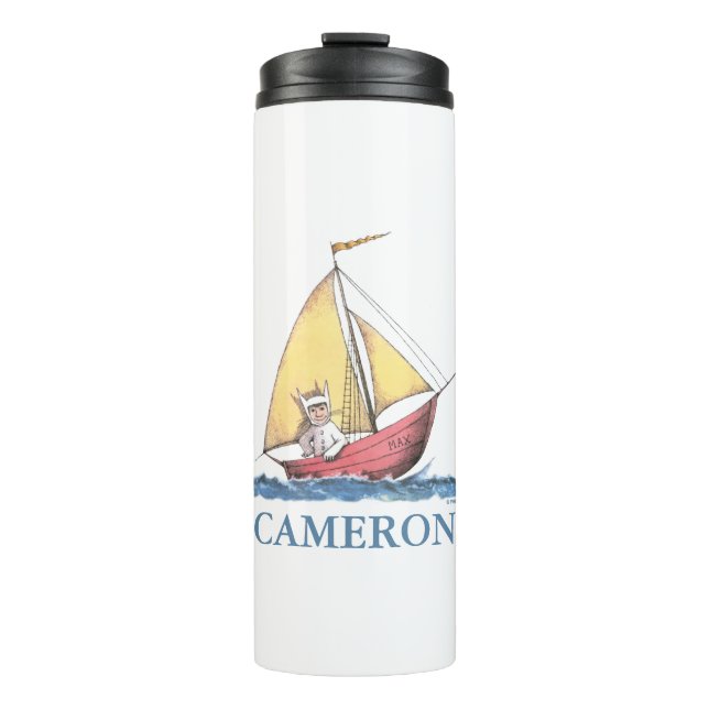 Garrafa Térmica Onde estão as coisas selvagens | Adicione seu nome (Frente)