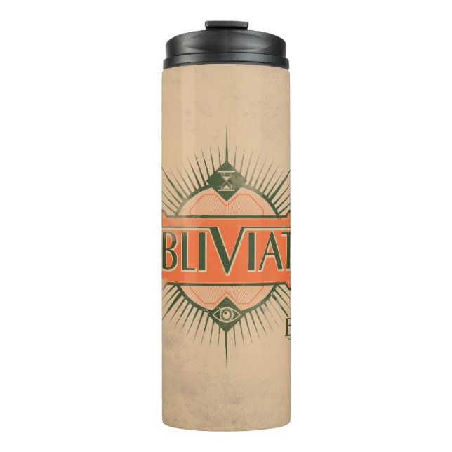 Garrafa Térmica Oração Laranja Deco Obliviar Espelho Gráfico (Frente)