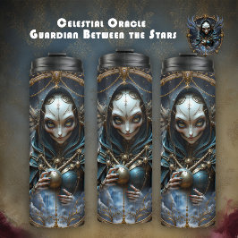 Garrafa Térmica Oráculo Celestial – Guardião Entre as Estrelas.