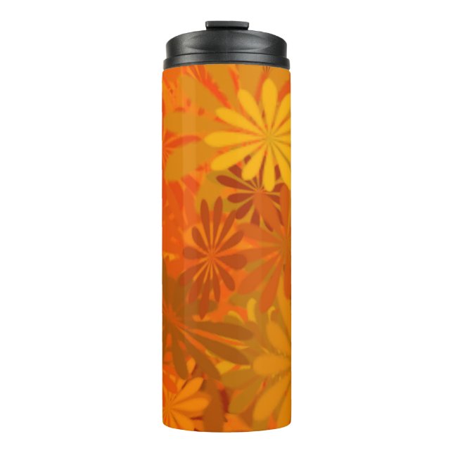 Garrafa Térmica Orange Daisies (Frente)