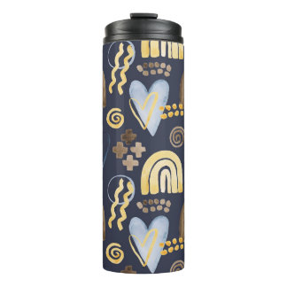 Garrafa Térmica Orgânico forma um padrão ingênuo com arco-íris, co