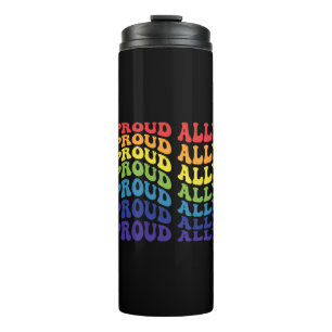 Garrafa Térmica Orgulho Ally LGBTQ ORGULHO GAY Arco-íris