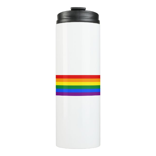 Garrafa Térmica orgulho gay flag lgbt lgbtq homossexual lésbica (Frente)