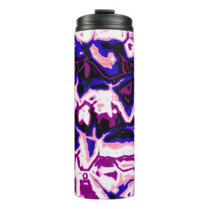 Garrafa Térmica Orgulho Genderfluid Listras Mármore Funky Boho Ret