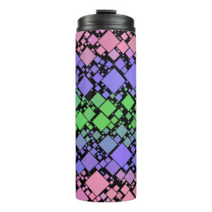 Garrafa Térmica Orgulho Trigênero Groovy Boho Retro Mod Geométrico