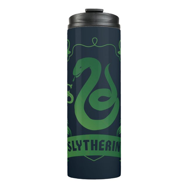 Garrafa Térmica Ornamentado SLYTHERIN™ House Crest (Frente)