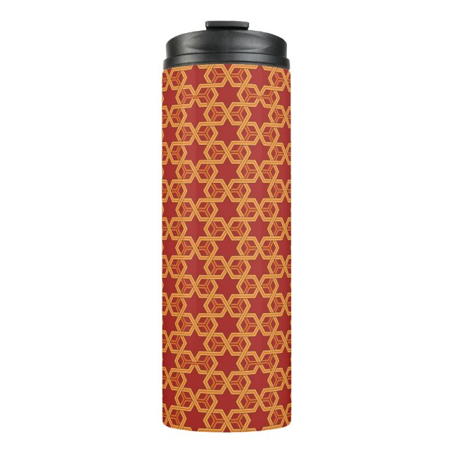 Garrafa Térmica Ornamento geométrico à moda (Frente)