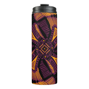 Garrafa Térmica Ornamento quadrado universal brilhante. Linhas, ma