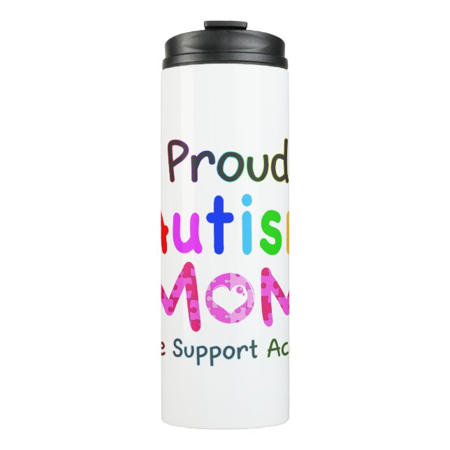 Garrafa Térmica Ororgulhoso Autismo Mãe (Frente)