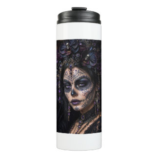 Garrafa Térmica Orquídea Âmbar Calavera – Caveira de Açúcar Gótica