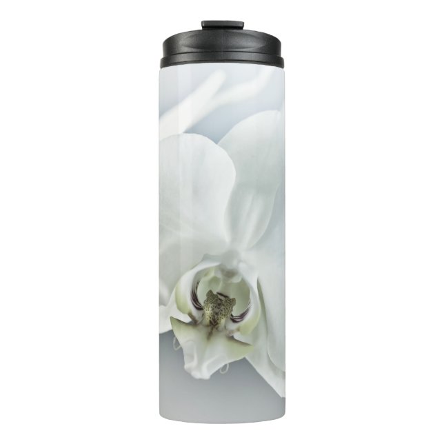 Garrafa Térmica Orquídea de Phaleonopsis Branca (Frente)