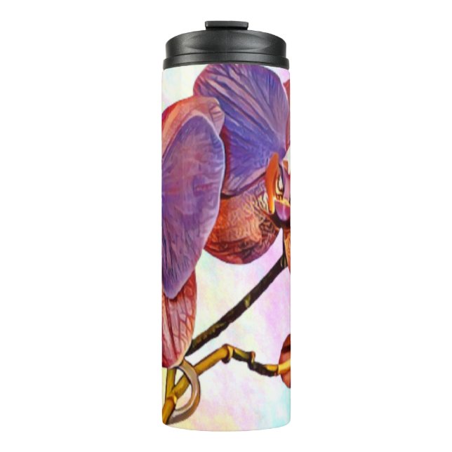Garrafa Térmica orquídea violeta e âmbar (Frente)
