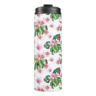 Garrafa Térmica Orquídeas Aquarelas Design 30