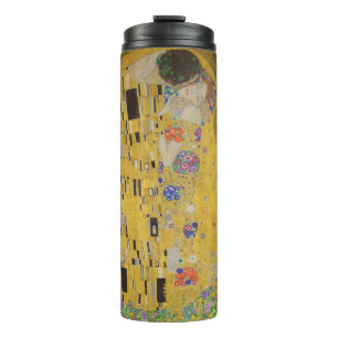 Garrafa Térmica Os amantes beijando o abraço de Gustav Klimt