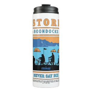 Garrafa Térmica Os Goonies Silhuettes Sobre Astoria Goondocks