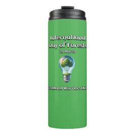 Garrafa Térmica Os Guerreiros Da Madeira Se Unem. Dia das Floresta