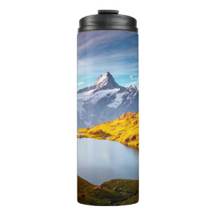 Garrafa Térmica Os picos majestosos de Schreckhorn e Wetterhorn.