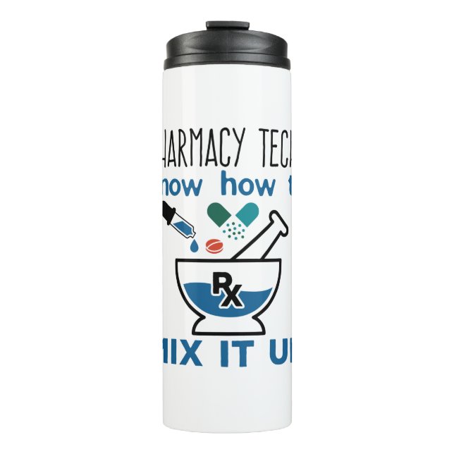 Garrafa Térmica Os técnicos de farmácia sabem como misturá-lo (Frente)