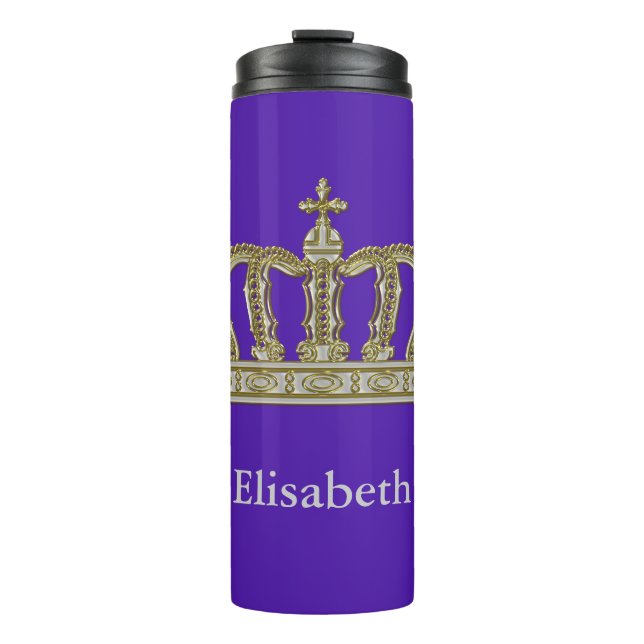 Garrafa Térmica Ouro Real Coroa III + seu traseiro. & ideias (Frente)