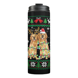 Garrafa Térmica Ouro recupera Cachorro de Natal feio Christma