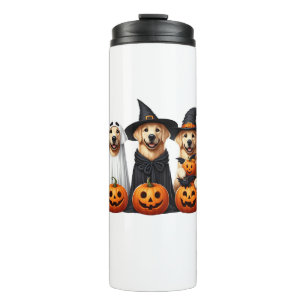 Garrafa Térmica Ouro Retriever Ghost Halloween Dog