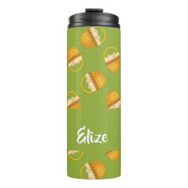 Garrafa Térmica Ovos em cesto castanho em verde