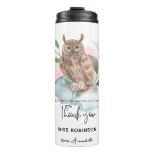 Garrafa Térmica Owl Obrigado Professor
