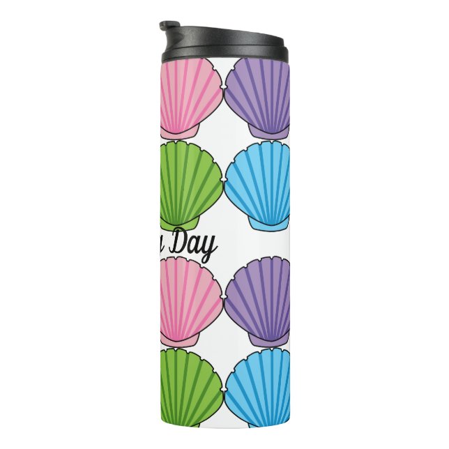 Garrafa Térmica Pacote de Seashell Colorido de Pastel | Adicionar  (Rotação à direita)