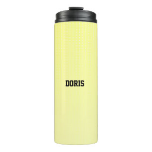 Garrafa Térmica Padrão amarelo de pontos brancos