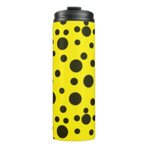Garrafa Térmica Padrão amarelo preto simples moderno
