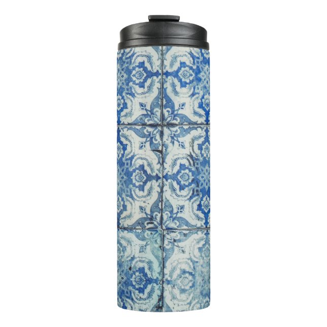 Garrafa Térmica Padrão Antiquado de Azulejos Portugueses - Azulejo (Frente)