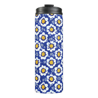 Garrafa Térmica Padrão Árabe Floral Azul