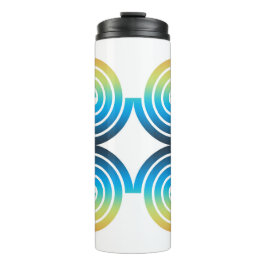 GARRAFA TÉRMICA PADRÃO AZUL VERDE ESPIRAL