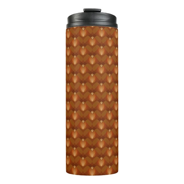 Garrafa Térmica Padrão Boho Retro no Estilo dos Anos 70 (Frente)