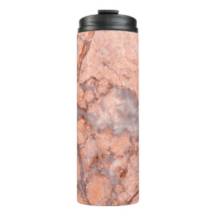 Garrafa Térmica Padrão branco de textura mármore