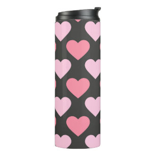 Garrafa Térmica Padrão cardíaco de amor moderno