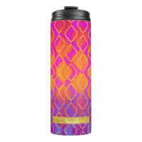 Padrão Chic Moderno de Fuchsia Dourado Cor-de-rosa