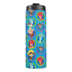 Garrafa Térmica Padrão Colorido Dino Ranch